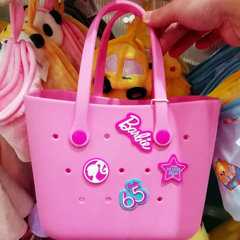 Genuine Barbie Handbag Cute Daylight Shine Series Girl Lunch Bag Kawaii Lunch Bag Eva Storage Bag Anime Decor Kids Birthday Gift